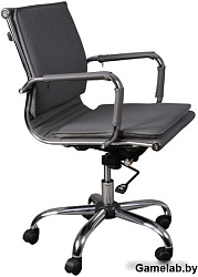 Кресло руководителя Бюрократ CH-993-Low серый искусственная кожа низк.спин. крестовина металл хром