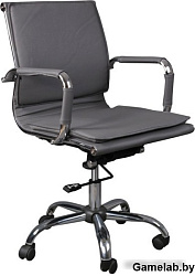 Кресло руководителя Бюрократ CH-993-Low серый искусственная кожа низк.спин. крестовина металл хром