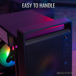 Aerocool Cs-109-S-BK-v1 (mATX, без БП, USB3.0 x1, USB2.0 x2, 12cm black fan x 1)