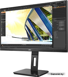 27" AOC 27P2Q 1920x1080 75Hz IPS LED 16:9 4ms D-Sub DVI HDMI DP 4*USB3.2 50M:1 1000:1 178/178 250cd 