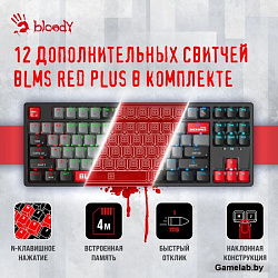 Клавиатура A4Tech Bloody S87 Energy механическая черный/красный USB for gamer LED (S87 USB ENERGY RE