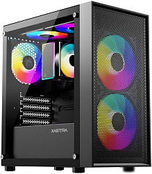 Корпус XASTRA  A305M 3FRGB Black mATX/Mesh/ tempered glass / 2x140mm + 1x120mm FRGB fans/ A305M-2FC1