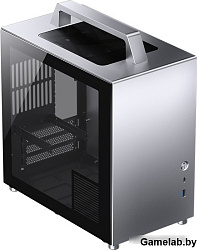 Корпус JONSBO T8 PLUS Silver без БП, боковые панели из закаленного стекла, mini-ITX, серебристый