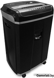 Шредер Heleos УМ35-4 черный (секр.P-4) фрагменты 23лист. 35лтр. скрепки скобы пл.карты CD