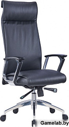 Кресло руководителя Cactus CS-LBK-BARSELONA кожа крестов. алюминий