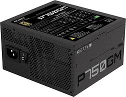 Блок питания Gigabyte ATX 750W GP-P750GM 80+ gold (24+4+4pin) APFC 120mm fan 8xSATA Cab Manag RTL