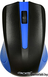Мышь Acer OMW011 черный/синий оптическая (1200dpi) USB (3but)