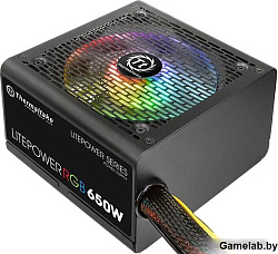 Блок питания Thermaltake Litepower RGB 650W (PS-LTP-0650NHSANE-1) v2.3, A.PFC, 80 Plus , Fan 12 cm, 