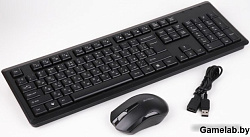 Клавиатура + мышь A4 V-Track 4200N клав:черный мышь:черный USB беспроводная