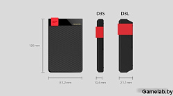 Portable Hard Disk Silicon Power Diamond D30 1Tb, USB 3.1 , USB 3.1 , Slim design, Black