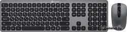 Клавиатура + мышь Оклик 300M клав:серый мышь:серый USB беспроводная slim Multimedia
