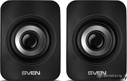 Колонки Sven 130 2.0 черный 6Вт
