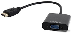 Кабель-переходник HDMI->D-Sub(F)+аудио Gembird "Cablexpert A-HDMI-VGA-03" (0.15м)