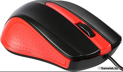Мышь Acer OMW012 черный/красный оптическая (1200dpi) USB (3but)