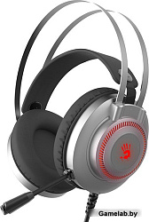 Наушники с микрофоном A4Tech Bloody J200S серый 2м мониторные USB оголовье (J200S)