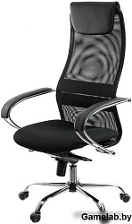 Кресло руководителя Бюрократ CH-609SL черный TW-01 TW-11 эко.кожа/сетка с подголов. крестов. металл 
