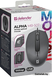 Мышка USB OPTICAL MB-507 BLACK 52507 ALPHA DEFENDER