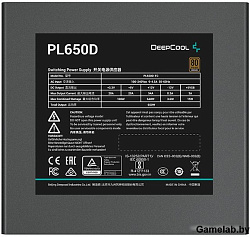 Блок питания Deepcool PL550D (ATX 3.0, 550W, PWM 120mm fan, Active PFC+DC to DC, 80+ BRONZE) RET