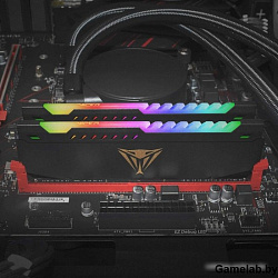 Память DDR4 16GB 3200MHz Patriot PVSR416G320C8 Viper Steel RGB RTL Gaming PC4-25600 CL18 DIMM 288-pi