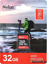 Netac P600 32GB SDHC U1/C10 up to 80MB/s, retail pack