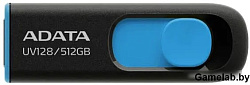 Флеш Диск A-Data 512GB DashDrive UV128 AUV128-512G-RBE USB3.0 черный/синий