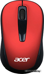 Мышь Acer OMR136 красный оптическая (1000dpi) беспроводная USB для ноутбука (2but)