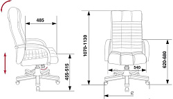Кресло руководителя Бюрократ KB-10WALNUT черный эко.кожа крестов. металл/дерево