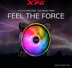 XPG Вентилятор XPG HURRICANE 120 ARGB PWM, черный