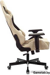 Кресло игровое Бюрократ VIKING 7 KNIGHT Fabric коричневый текстиль/эко.кожа с подголов. крестовина м