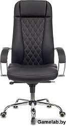 Кресло руководителя Бюрократ CH-609SL/ECO черный эко.кожа крестов. металл хром