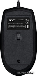 Мышь Acer OMW126 черный оптическая (1000dpi) USB (2but)