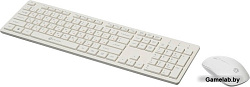 Клавиатура + мышь Oklick 240M клав:белый мышь:белый USB беспроводная slim Multimedia