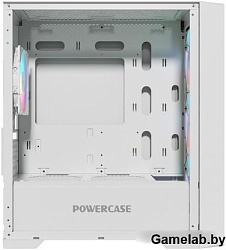 Корпус Powercase Mistral Micro X4W, Tempered Glass, 4х 120mm 5-color fan, белый, mATX  (CMMXW-L4)