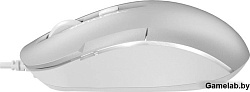 Мышь A4Tech Fstyler FM26 серебристый/белый оптическая (2000dpi) USB для ноутбука (4but)