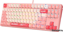 Клавиатура A4Tech Bloody S87 Energy механическая розовый USB for gamer LED (S87 USB ENERGY PINK)