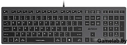 Клавиатура A4Tech Fstyler FX60 серый/белый USB slim Multimedia LED
