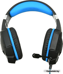 Наушники с микрофоном Oklick HS-L930G SNORTER черный/синий 2м мониторные USB оголовье (HS-L930G)