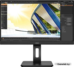 23,8" AOC 24P2Q 1920x1080 75Hz IPS LED 16:9 4ms D-Sub DVI HDMI DP 4*USB3.2 50M:1 1000:1 178/178 250c