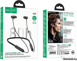Гарнитура вкладыши Hoco ES70 черный беспроводные bluetooth шейный обод