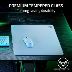 Razer Коврик Razer Atlas Premium Tempered Glass Mat White Edition