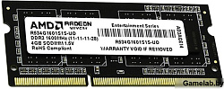 Память DDR3 4Gb 1600MHz AMD R534G1601S1S-UO OEM PC3-12800 CL11 SO-DIMM 204-pin 1.5В