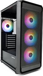Корпус XASTRA  A403 4FRGB Black ATX/Mesh/ tempered glass / 4x120mm FRGB  fans/ A403-4FC12F