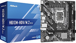 Материнская плата Asrock H610M-HDV/M.2 R2.0 Soc-1700 Intel H610 2xDDR4 mATX AC`97 8ch(7.1) GbLAN+VGA