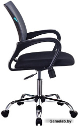 Кресло Бюрократ CH-695NSL темно-серый TW-04 сиденье черный TW-11 крестовина металл хром