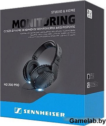 Sennheiser HD 200 PRO Закрытые мониторные наушники, 20 - 20000 Гц, 32 Ом, кабель 2 м., разъём 3,5/6,
