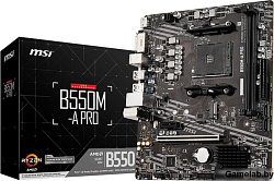 MB MSI B550M-A PRO Soc-AM4 (B550) PCI-E 4.0x16 PCI-Ex1 Ultra M.2 2xDDR4 4600MHz+ HDMI+DVI-D mATX RTL