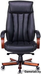 Кресло руководителя Бюрократ T-9922WALNUT черный кожа крестовина металл/дерево