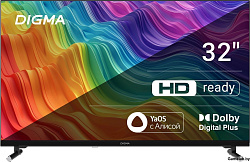 Телевизор LED Digma 32" DM-LED32SBB32 Яндекс.ТВ Frameless черный/черный HD 60Hz DVB-T DVB-T2 DVB-C D