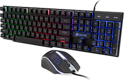 Клавиатура + мышь Оклик GMNG 400GMK клав:черный мышь:черный USB LED (1546779)