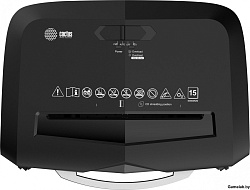 Шредер Cactus CS-SH-15-20-4X35 черный/серый (секр.P-4) перекрестный 15лист. 20лтр. скрепки скобы пл.